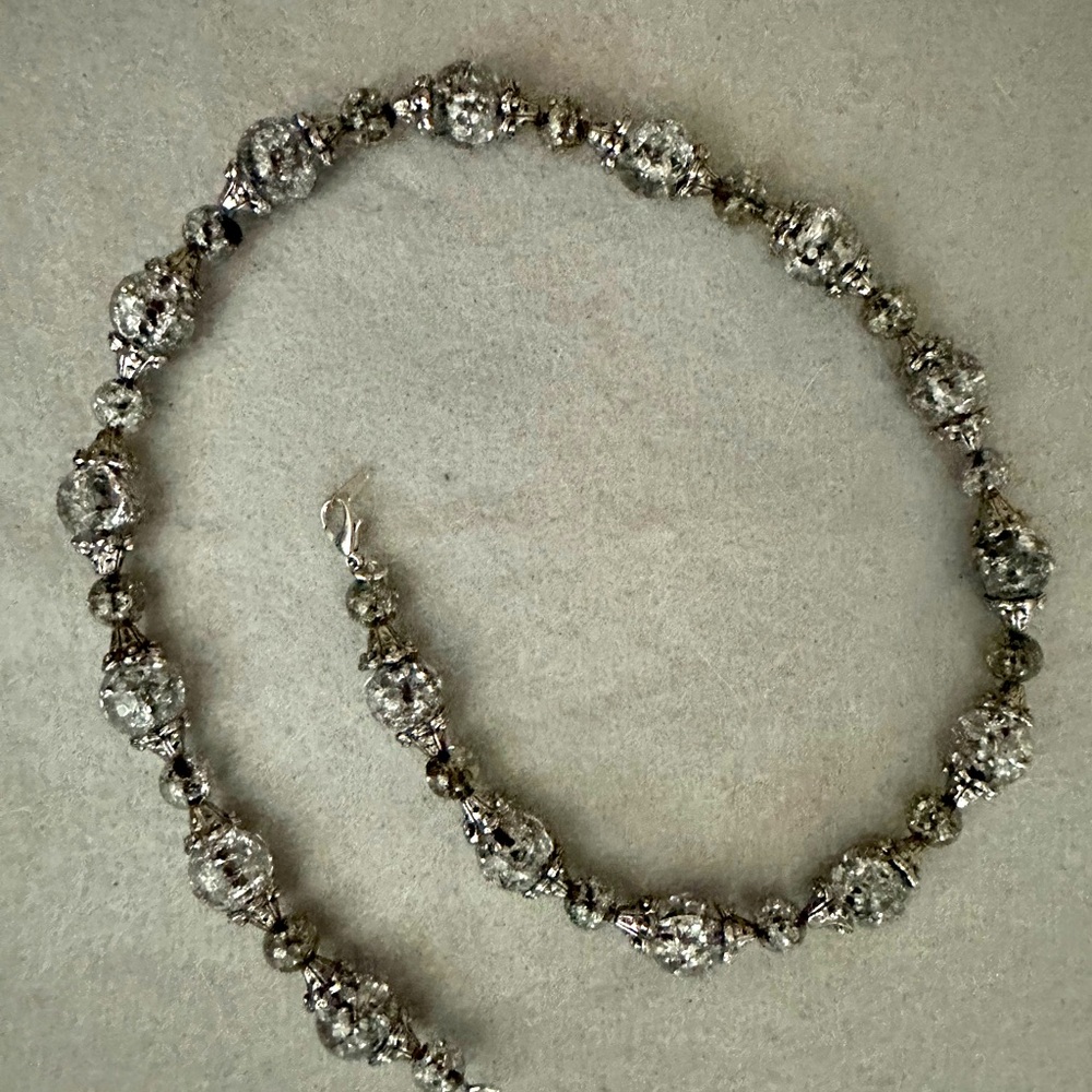 Beautiful handmade glass beaded necklace